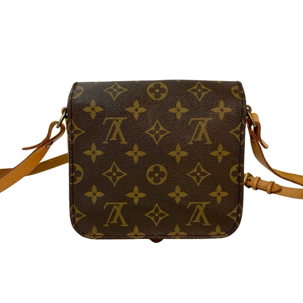 LOUIS VUITTON Authentic Vintage Brown Monogram Leather Pochette Shoulder Bag - Picture 3 of 9